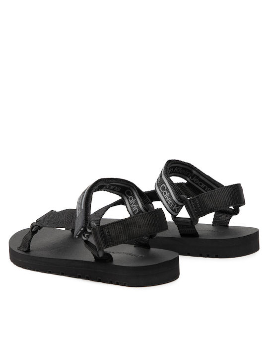Men's Leather Sandals Black