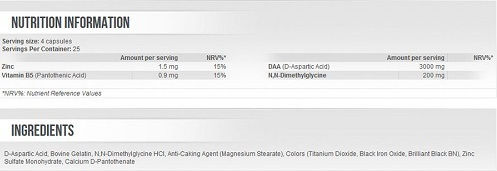Scitec Nutrition DAA Pro Black Edition 100 Κάψουλες Unflavoured