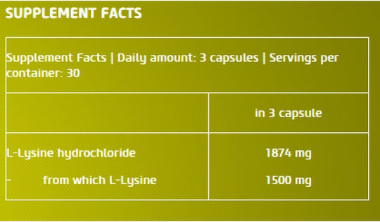 Biotech USA L-Lysine 90 Capsules Unflavoured