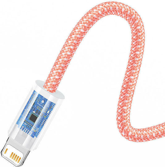 Baseus Dynamic Braided USB-A la Cablu Lightning Portocaliu 1m (CALD000407)