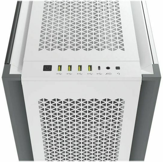 Corsair 7000D Airflow Gaming Voller Turm Computergehäuse mit Seitenfenster Weiß