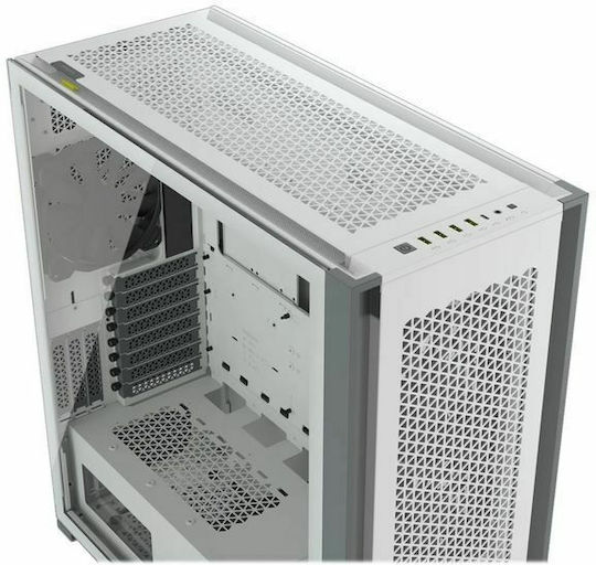 Corsair 7000D Airflow Gaming Voller Turm Computergehäuse mit Seitenfenster Weiß