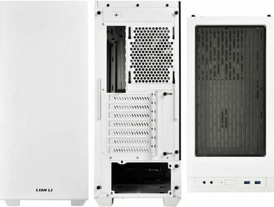 Lian Li Lancool 205 Gaming Midi Tower Κουτί Υπολογιστή με Πλαϊνό Παράθυρο Λευκό