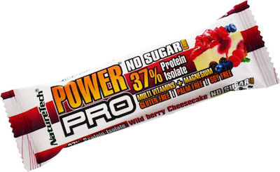 NatureTech Power Pro Multi Vitamins & Magnesium Bar with 37% Protein & Flavor Wild Berry Cheesecake 50gr