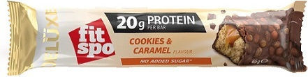 Fit Spo Deluxe Bar with 20gr Protein & Flavor Cookies Caramel 65gr