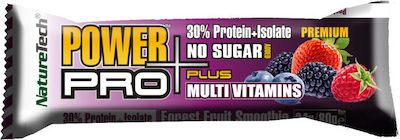 NatureTech Power Pro Plus Multi Vitamins Μπάρα με 30% Πρωτεΐνη & Γεύση Forest Fruit Smoothie 12x80gr