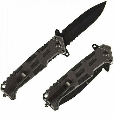 Mil-Tec Assault Knife Black with Blade made of Steel