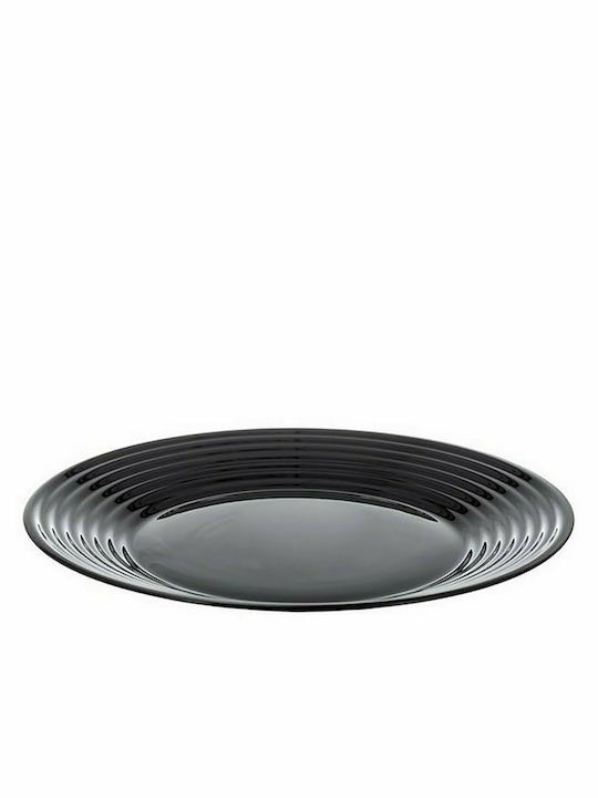 Luminarc Harena Plate Desert Glass Black with Diameter 19cm