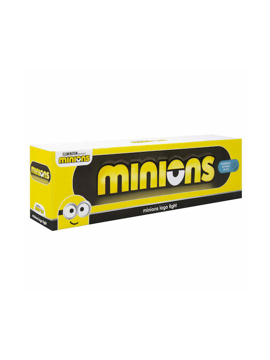 Fizz Creations Παιδικό Διακοσμητικό Φωτιστικό Minions Logo Κίτρινο 30εκ.