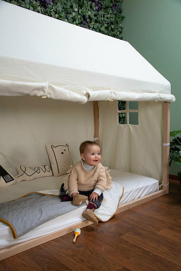 Κάλυμμα Κρεβατιού Tipi Σπίτι Γκρι 200x90cm
