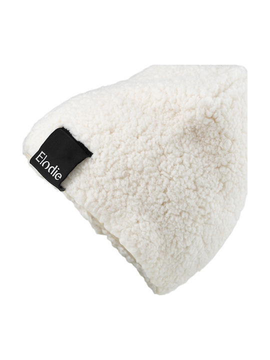 Shearling Kids Beanie Furry White