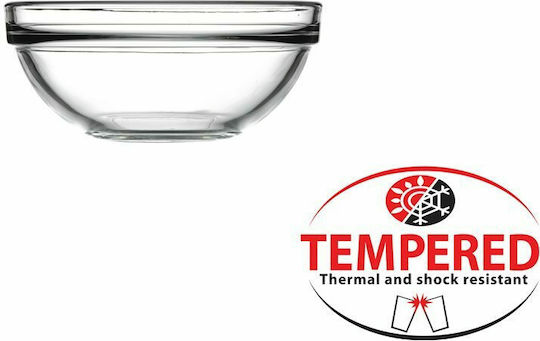 Pasabahce Chef Eisschüssel Rund Glas Transparent mit Durchmesser 12cm 6Stück