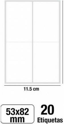 MP Notebook Labels 53x82mm 20pcs