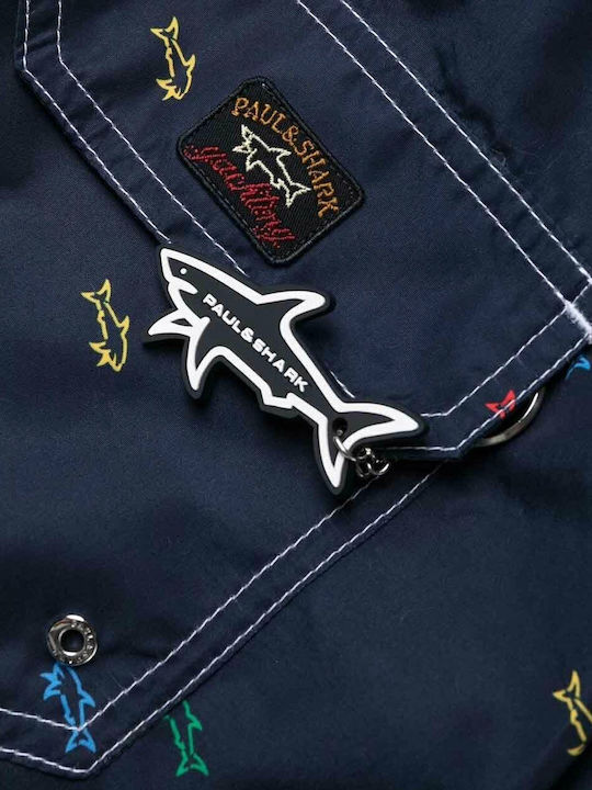 Men's Swimwear Shorts Navy Blue with Patterns
