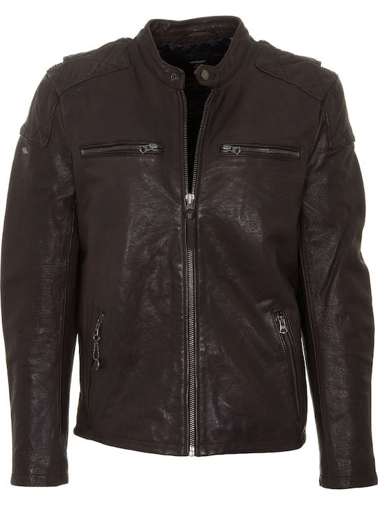 Moto Racer Lederjacke Jacke Biker Chocolate