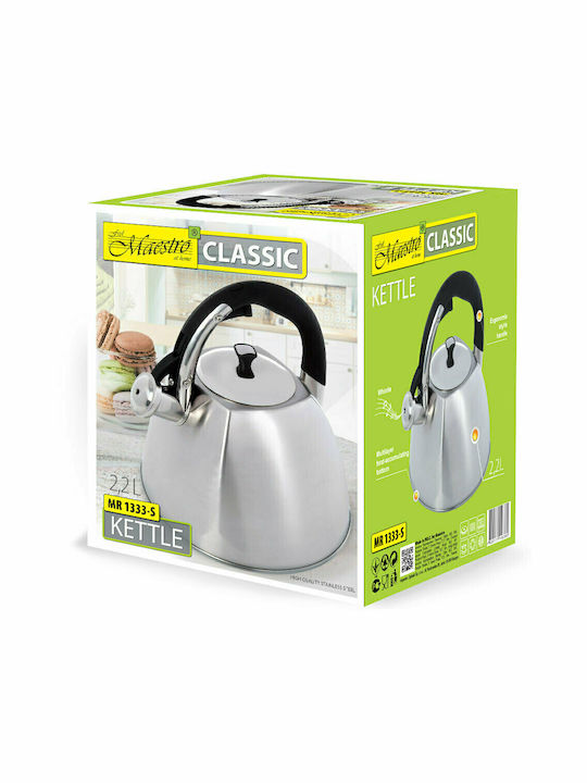 Maestro Kettle Stainless Steel Silver 2200ml