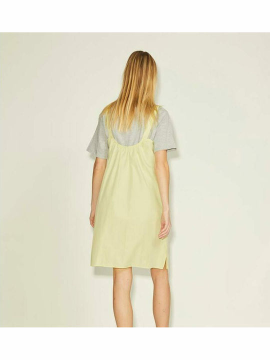 Sommer Midi Damenkleid Gelb