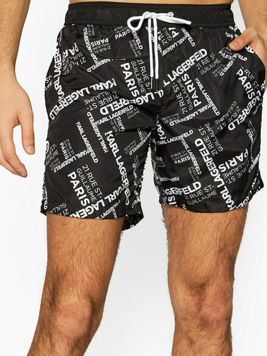 Men's Swimwear Shorts Black with Patterns
