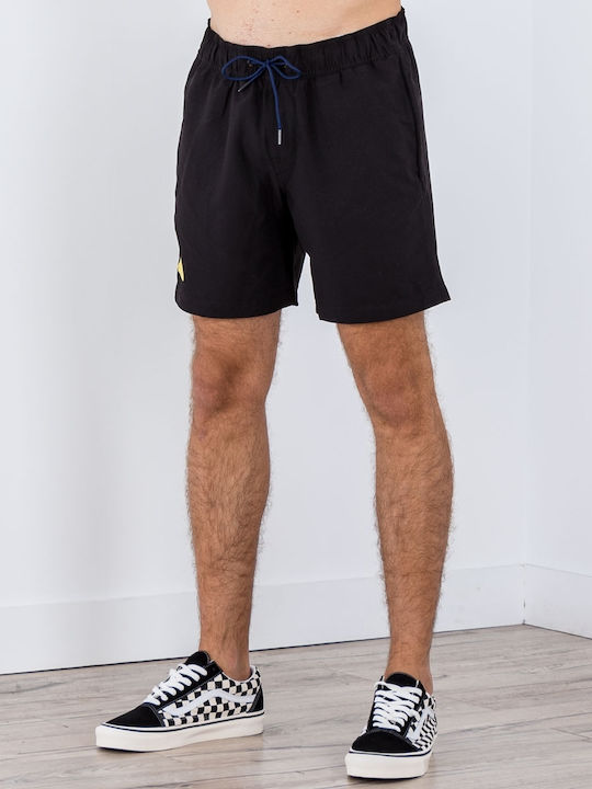 Dirik Solid Costume De Baie Bărbați Pantaloni Scurți Negri