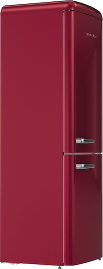 Gorenje Retro Ψυγειοκαταψύκτης 300lt Total NoFrost Υ194xΠ60xΒ66.1εκ. Κόκκινος Retro