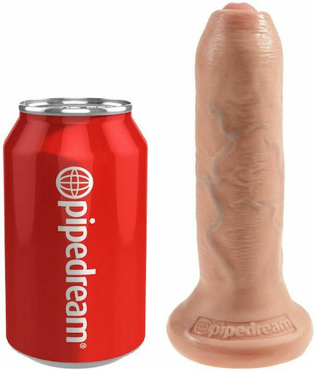 King Cock Uncut Ρεαλιστικό Dildo με Βεντούζα Light 15cm