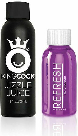King Cock King Cock Реалистично дилдо с Топки и Възможност за Еякулация Телесен 25см
