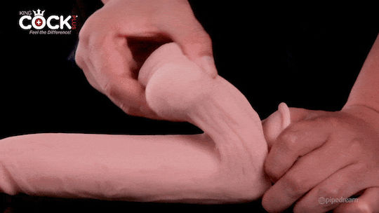 King Cock Triple Density Ρεαλιστικό Dildo με Όρχεις και Βεντούζα Flesh 15cm