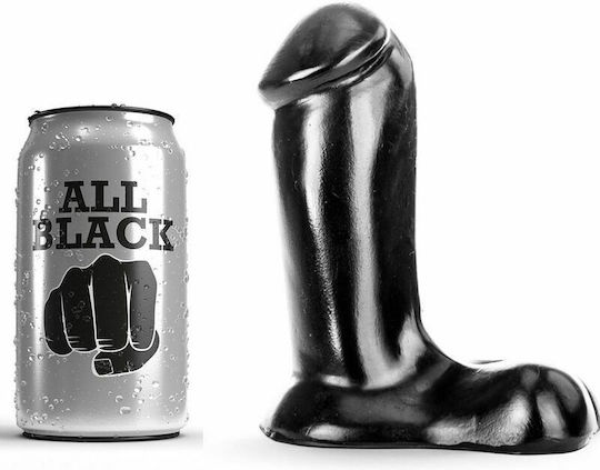 All Black Glass Dildo Black 14cm