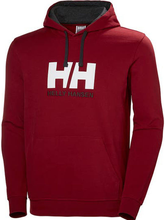 Sweatshirt with Hood Burgundy