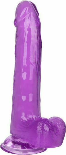 Calexotics Size Queen Dildo Реалистично дилдо с тестиси и присоска Purple 20см