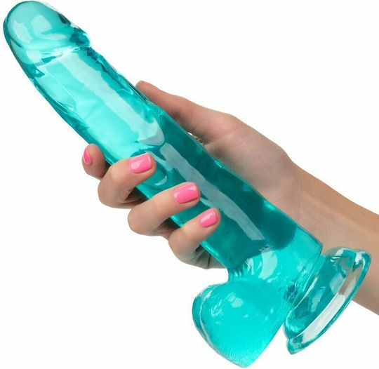 Calexotics Size Queen Dildo Realistisches Dildo mit Hoden und Saugnapf Turquoise 20cm
