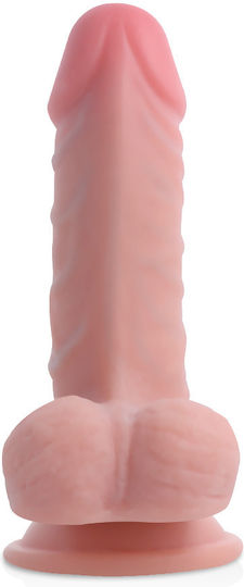 Rock Army Glass Dildo with Balls and Suction Cup Flesh 17cm