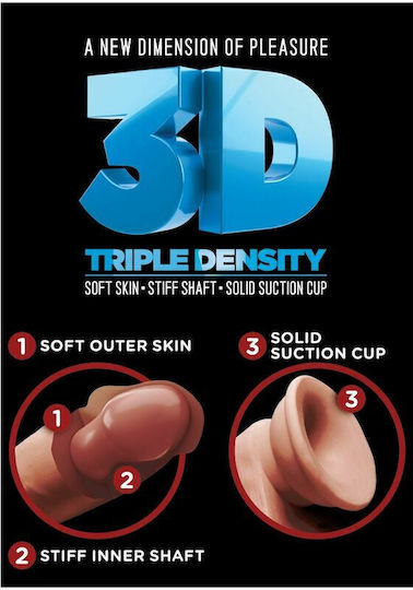 King Cock Triple Density Ρεαλιστικό Dildo Tan 20cm