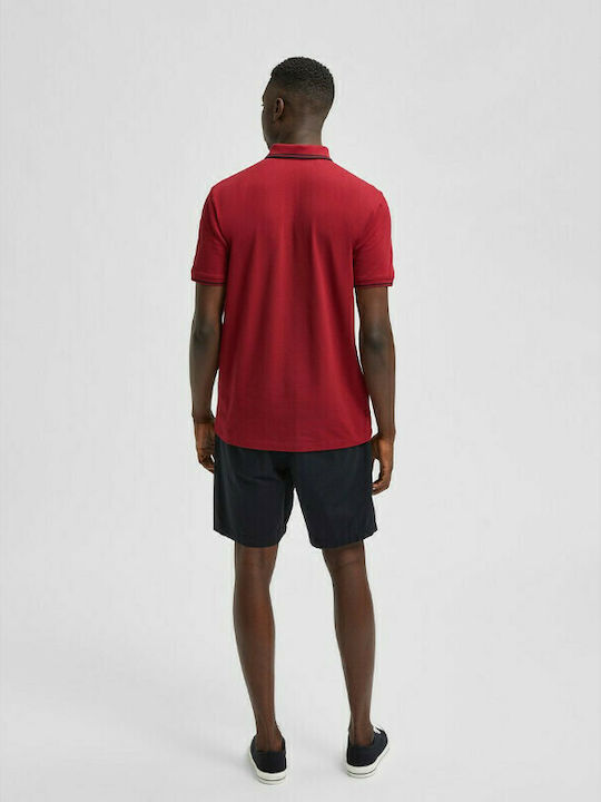 Selected Ανδρικό T-shirt Polo Biking Red