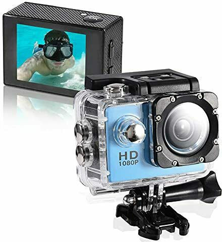 SPC1080 Action Camera Full HD (1080p) Underwater (with Case) with Screen 2" Blue