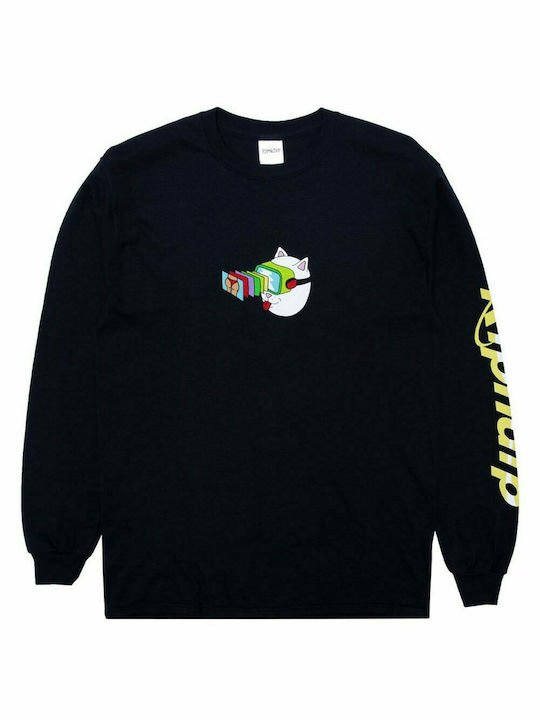 Virtual Nermality Herren Sweatshirt Jacke Schwarz