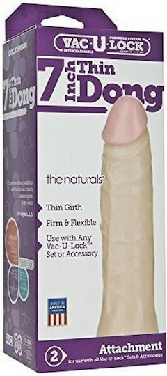 Vac U Lock The Naturals Thin Dong Ρεαλιστικό Dildo Flesh 18cm