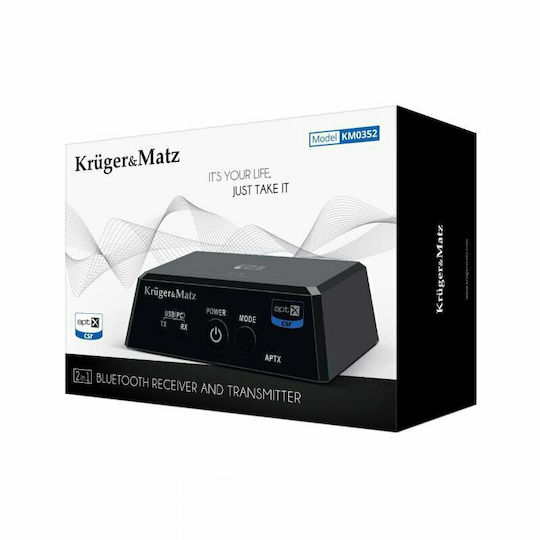 Kruger & Matz BT-1 Bluetooth 4.0 Receiver / Transmitter με θύρα εξόδου USB και NFC
