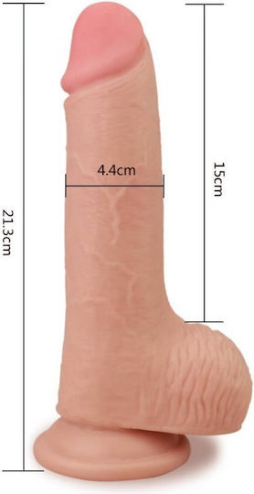 Lovetoy Ρεαλιστικό Dildo με Όρχεις και Βεντούζα Flesh 19cm