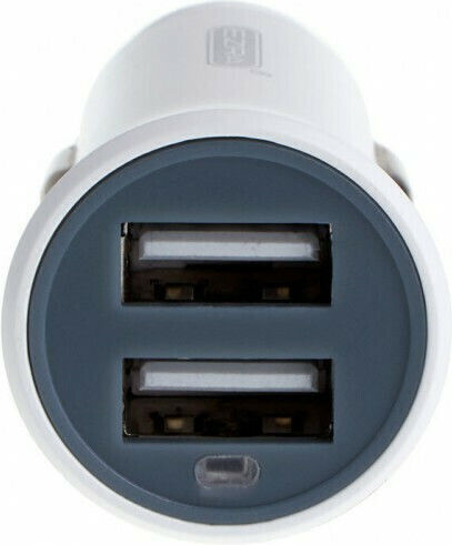Ezra CR01 Car Charger 2.4A with 2xUSB-A White Color