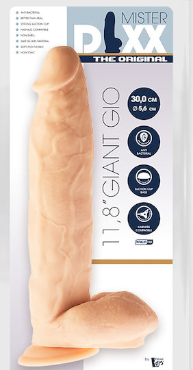 Dream Toys Mr Dixx Giant Gio Ρεαλιστικό Dildo με Όρχεις και Βεντούζα Flesh 30cm