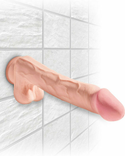 King Cock Triple Density Реалистично дилдо с Топки и Вендуза Плът 30см