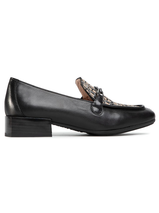 Hispanitas Aneto Leder Damen Loafers in Schwarz Farbe