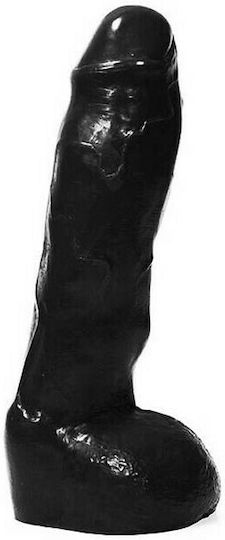 All Black Karl Ρεαλιστικό Dildo με Όρχεις Μαύρο 21cm