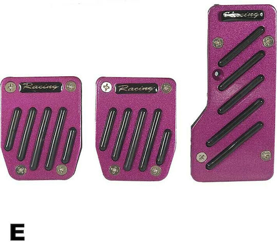 Autoline Car Pedal Set Universal Purple 3pcs