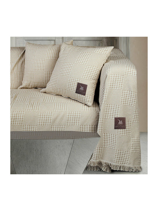 Greenwich Polo Club Sofa Throws 2 Seater 2785 180x250cm Ecru / Beige