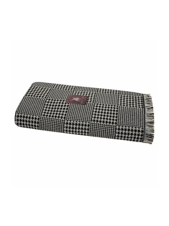 Greenwich Polo Club 2786 Sofa Throw 2 Seater Jacquard 180x250cm Grey Black