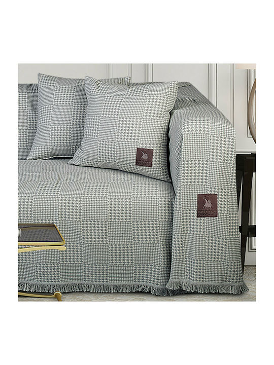 Greenwich Polo Club Sofa Throws 2 Seater 2784 180x250cm Grey / Ecru