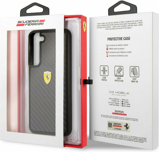 Ferrari On Track Real Carbon Back Cover Plastic Black (Galaxy S22+) FEHCS22MFCAK