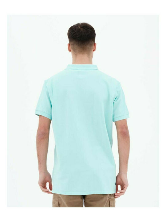 Basehit Men's Short Sleeve Blouse Polo Aqua